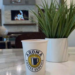 coffee cup and plant